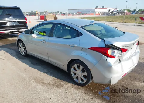 2012 Hyundai Elantra Limited из США, поврежденный, VIN 5NPDH4AE7CH098415